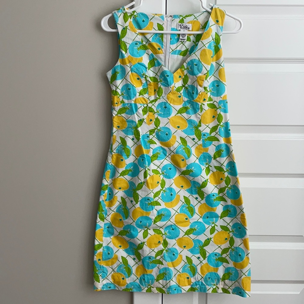 Lilly Pulitzer vintage white label lemon blueberry dress women’s size 2